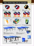 TABLE TENNIS TABLES AND ACCESSORIES