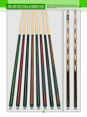 PRO ONE-PLECE POOL&PIRAMID CUES PRO ONE-PLECE POOL&PIRAMID CUES