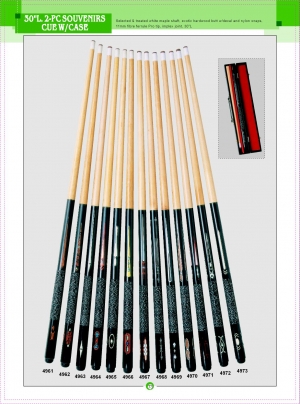 30"L.2-PC SOUVENIRS CUE W/CASE